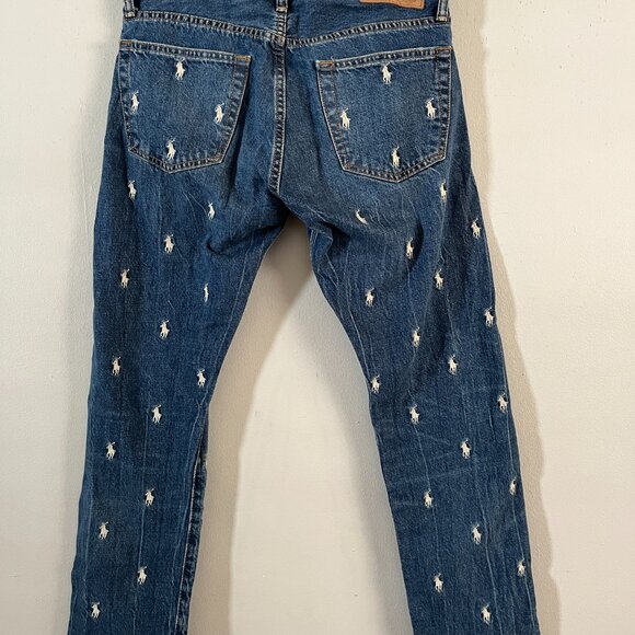 Polo Ralph Lauren 30/30 Sullivan Slim Leg Embroidered Logo Jeans - Picture 4 of 7